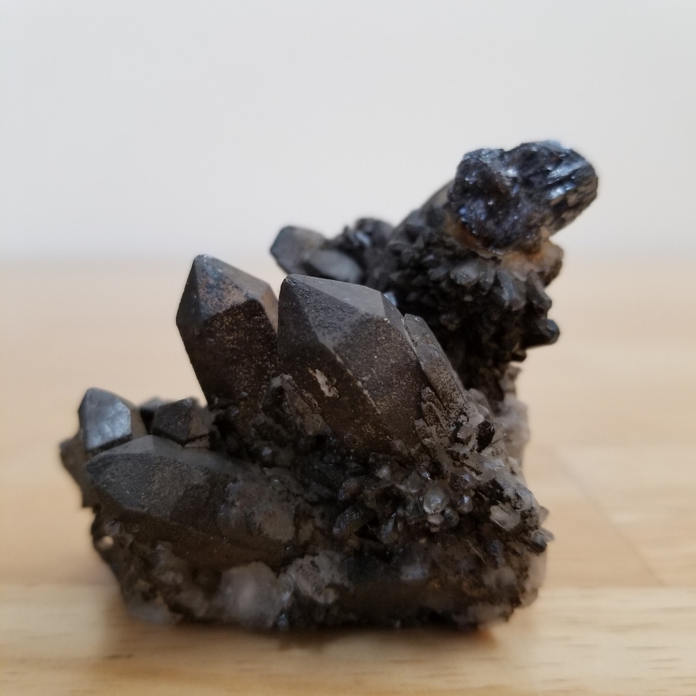 ✅Vintage Rare Collectible Real Black Crystal & Fools Gold Handmade #1131, B25 - Picture 2 of 13